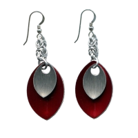 a pair of smokey quartz drop earrings